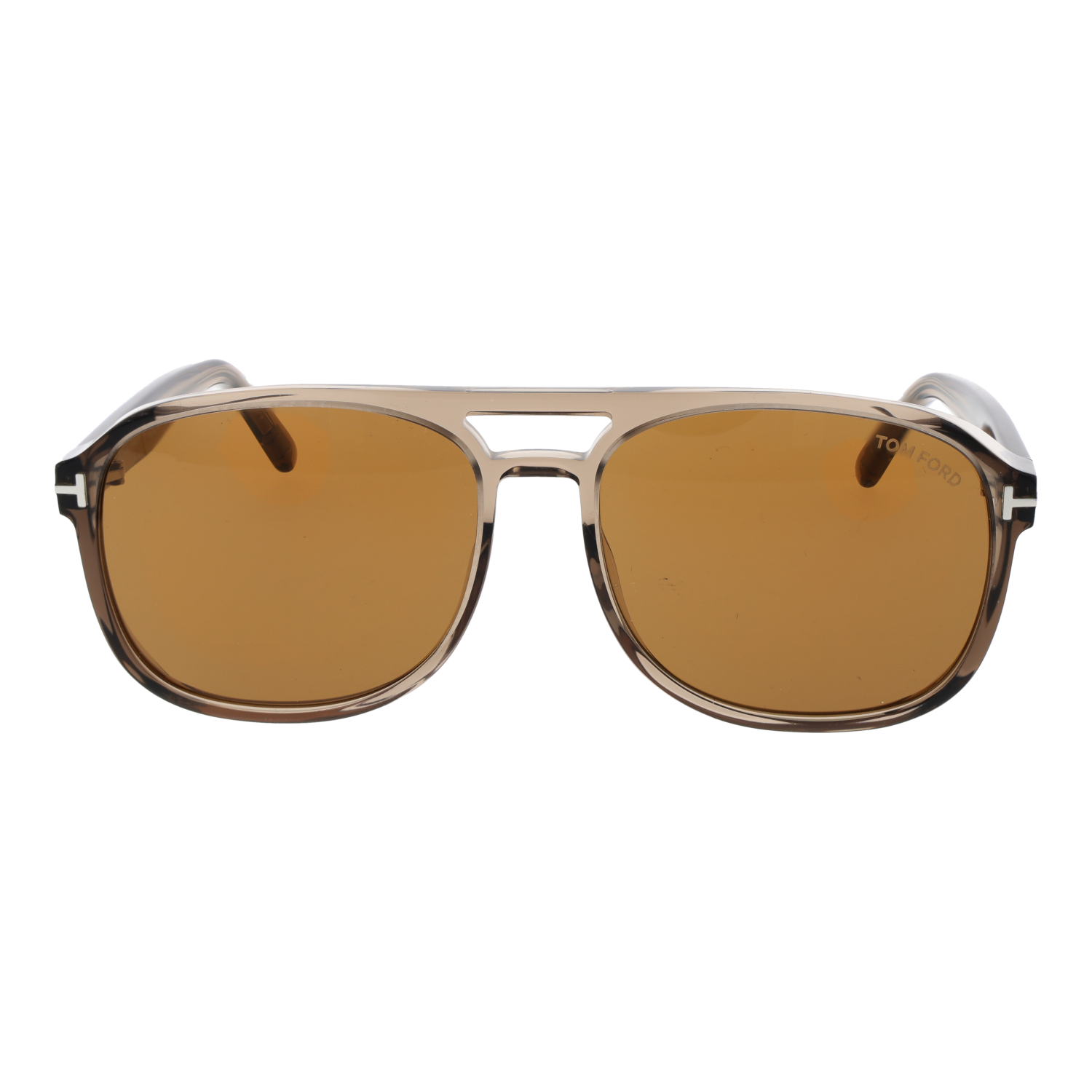 Tom Ford Sunglasses Tom Ford Sunglasses FT1022 45E Brown Transparent Aviator Brown Tinted 58mm Eyeglasses Eyewear designer