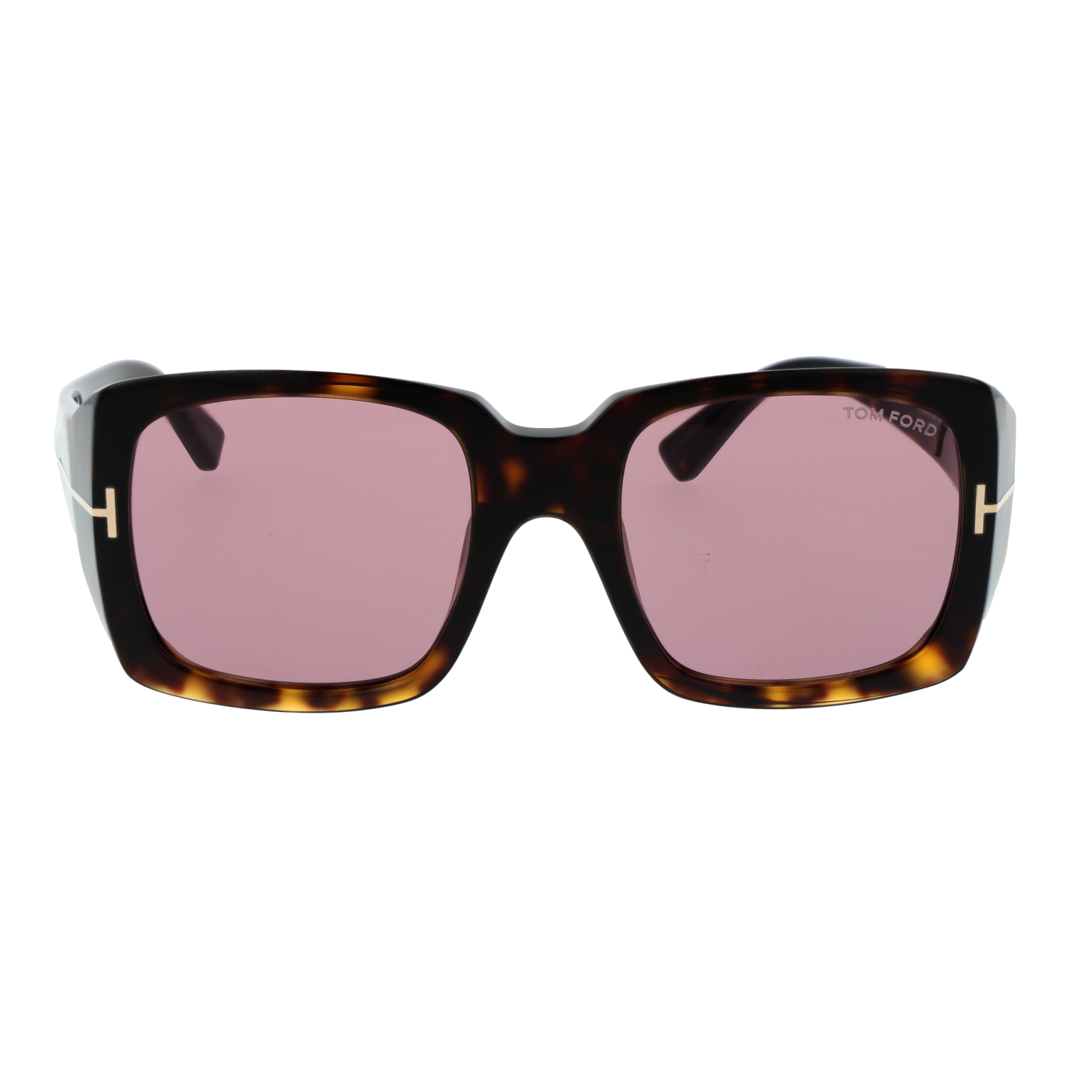 Tom Ford Sunglasses Tom Ford Sunglasses FT1035 52Y Brown Tortoiseshell Rectangular Rose Lens 51mm Eyeglasses Eyewear designer