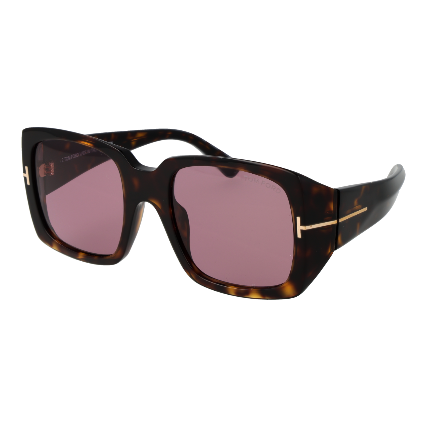 Tom Ford Sunglasses Tom Ford Sunglasses FT1035 52Y Brown Tortoiseshell Rectangular Rose Lens 51mm Eyeglasses Eyewear designer