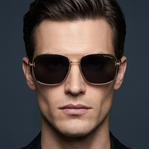 Tom Ford Sunglasses Tom Ford Sunglasses FT1144-K 28A Rose Gold Aviator Grey Lens Men 61mm Eyeglasses Eyewear designer