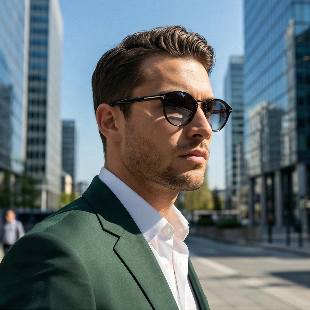 Tom Ford Sunglasses Tom Ford Sunglasses Men Black Round Gradient Grey FT1050-D 01B 49mm Eyeglasses Eyewear designer