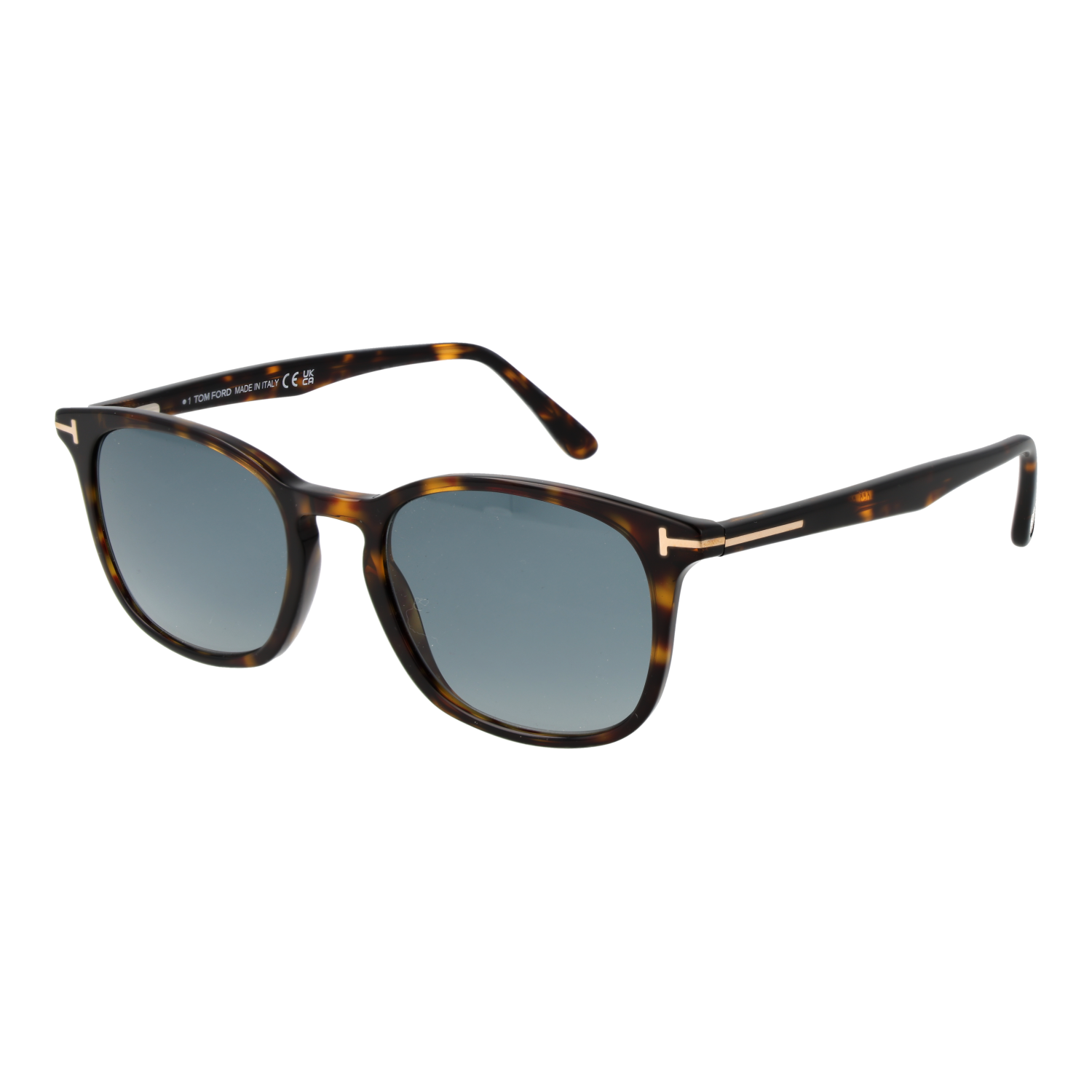 Tom Ford Frames with Sunglasses-Clips Tom Ford Sunglasses Men Brown Rectangular Gradient Grey FT5505 BGG 52mm Eyeglasses Eyewear designer