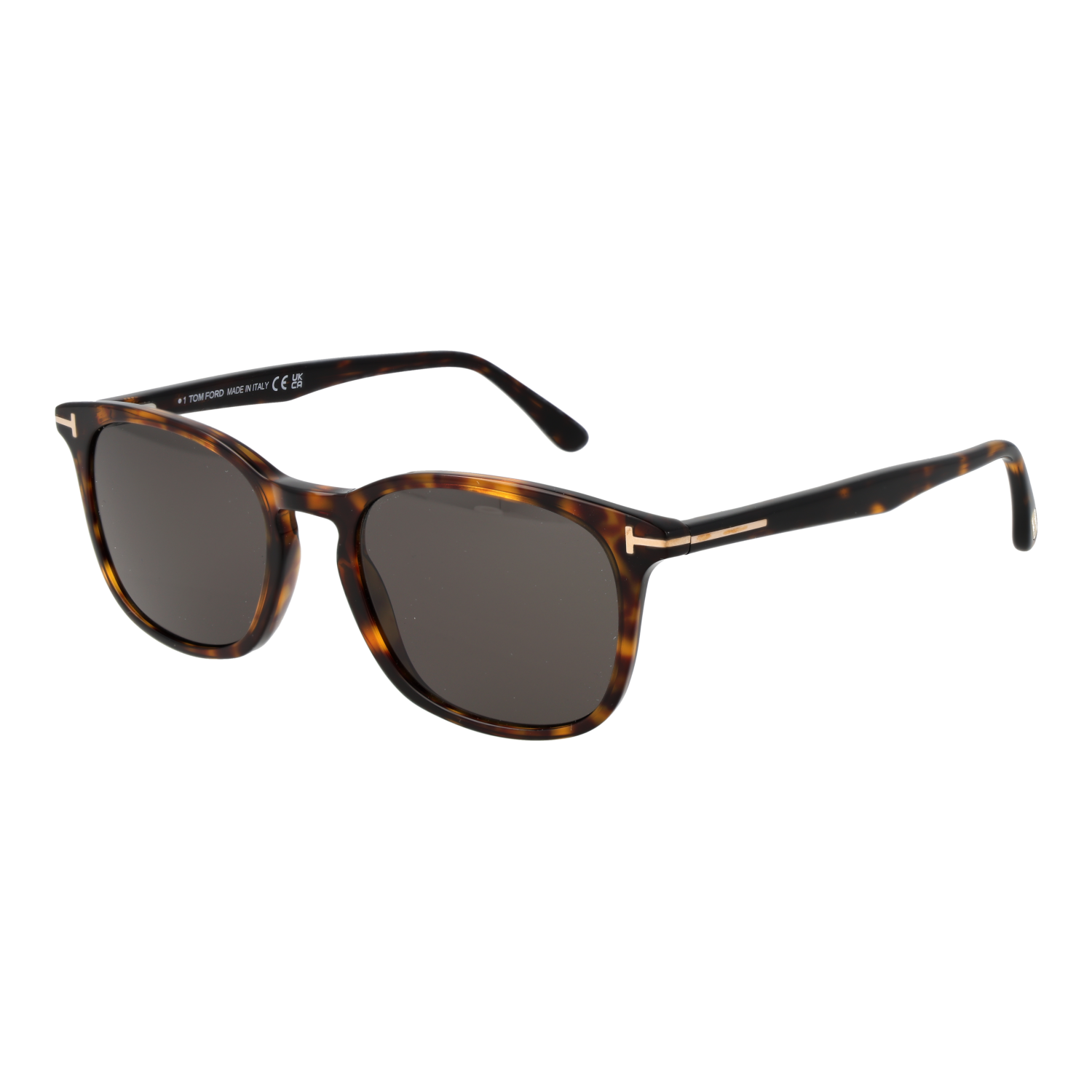 Tom Ford Frames with Sunglasses-Clips Tom Ford Sunglasses Men's Brown Rectangular Gradient Grey Converted FT5505 BGS 52mm Eyeglasses Eyewear designer
