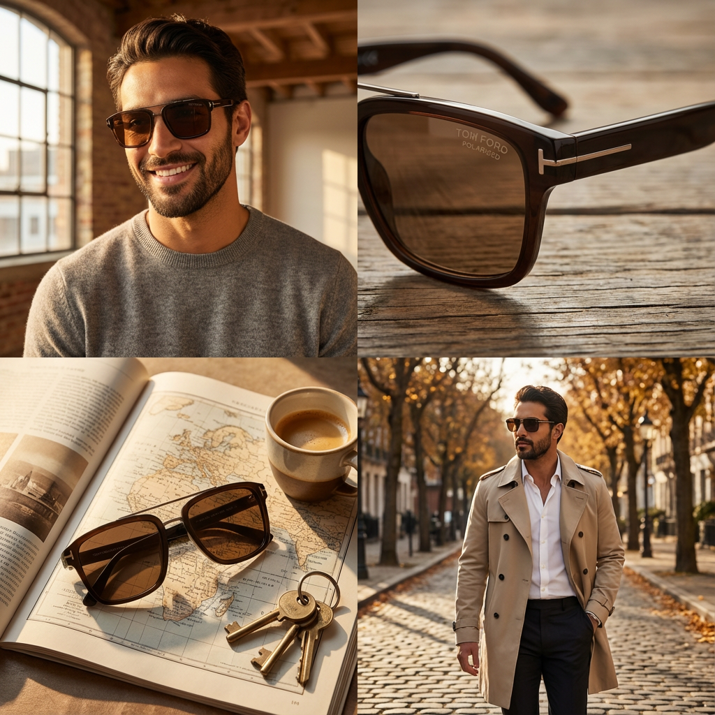 Tom Ford Sunglasses Tom Ford Sunglasses Men Shiny Black Rectangular Anders FT0780 01J 58mm Eyeglasses Eyewear designer