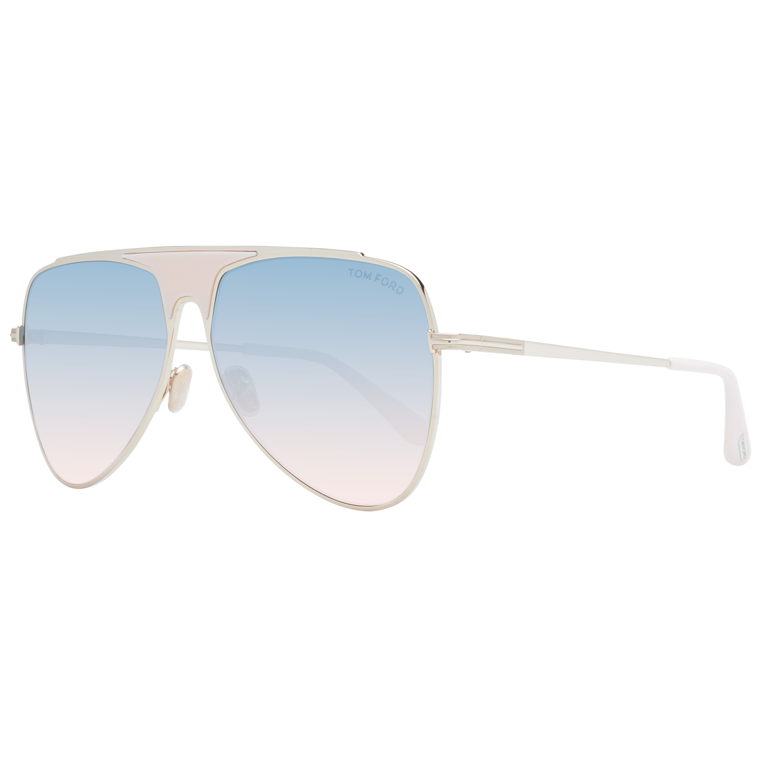 Tom Ford Sunglasses Tom Ford Sunglasses Men Women Rose Gold Metal Gradient Blue Pilot-Aviator FT0935 28W 60mm Ethan Eyeglasses Eyewear designer