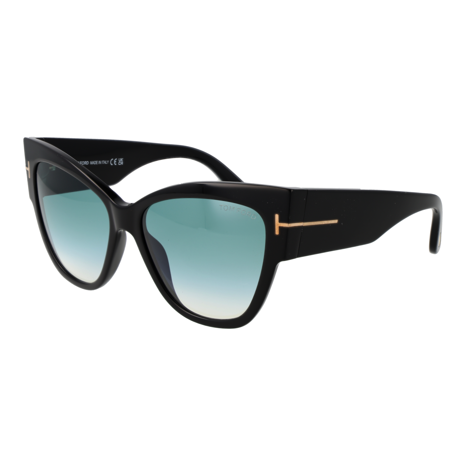 Tom Ford Sunglasses Tom Ford Sunglasses Women Black Butterfly Gradient Green FT0371 01B 57mm Eyeglasses Eyewear designer