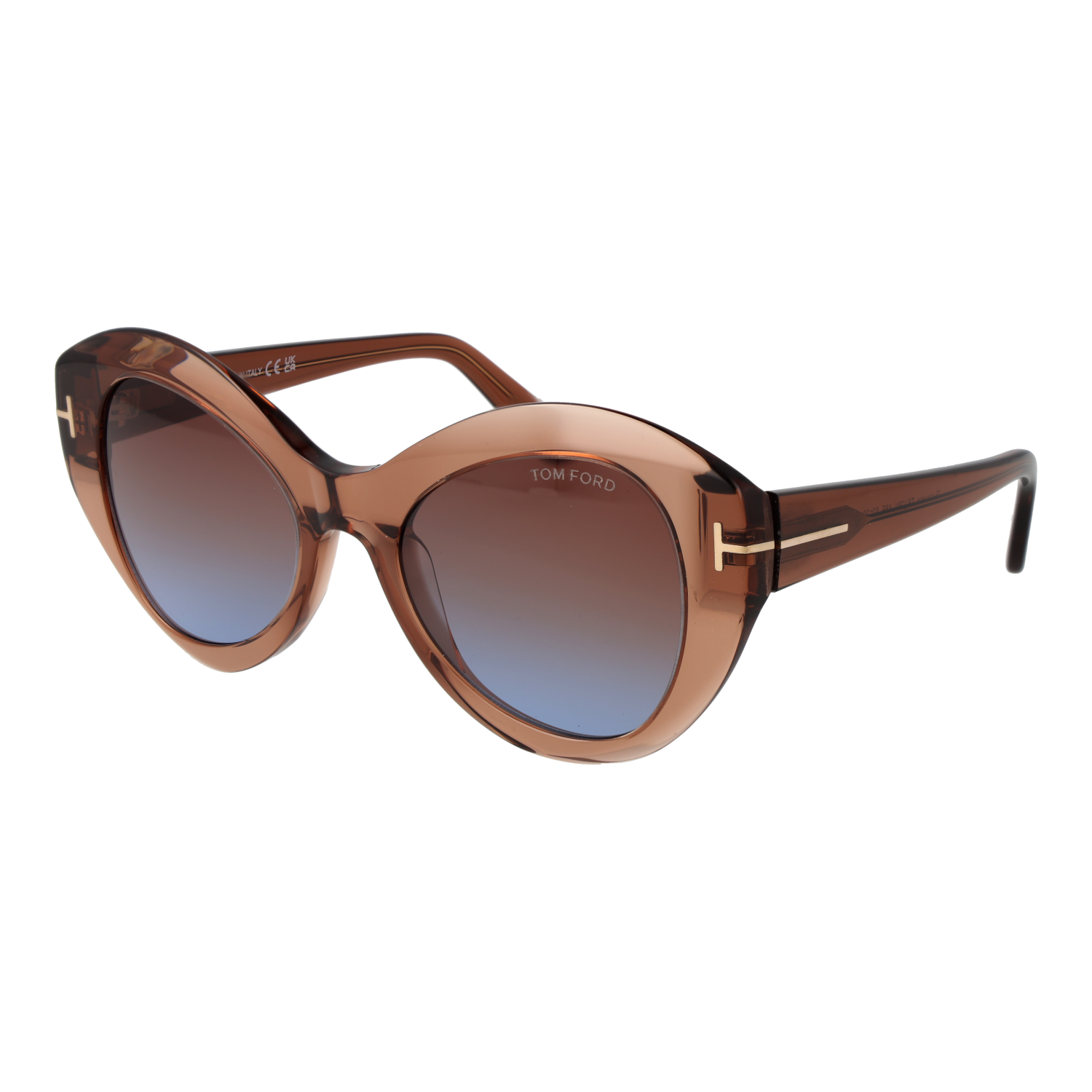 Tom Ford Sunglasses Tom Ford Sunglasses Women Brown Butterfly Mirrored FT1084 48F 52mm Blue Control Eyeglasses Eyewear designer