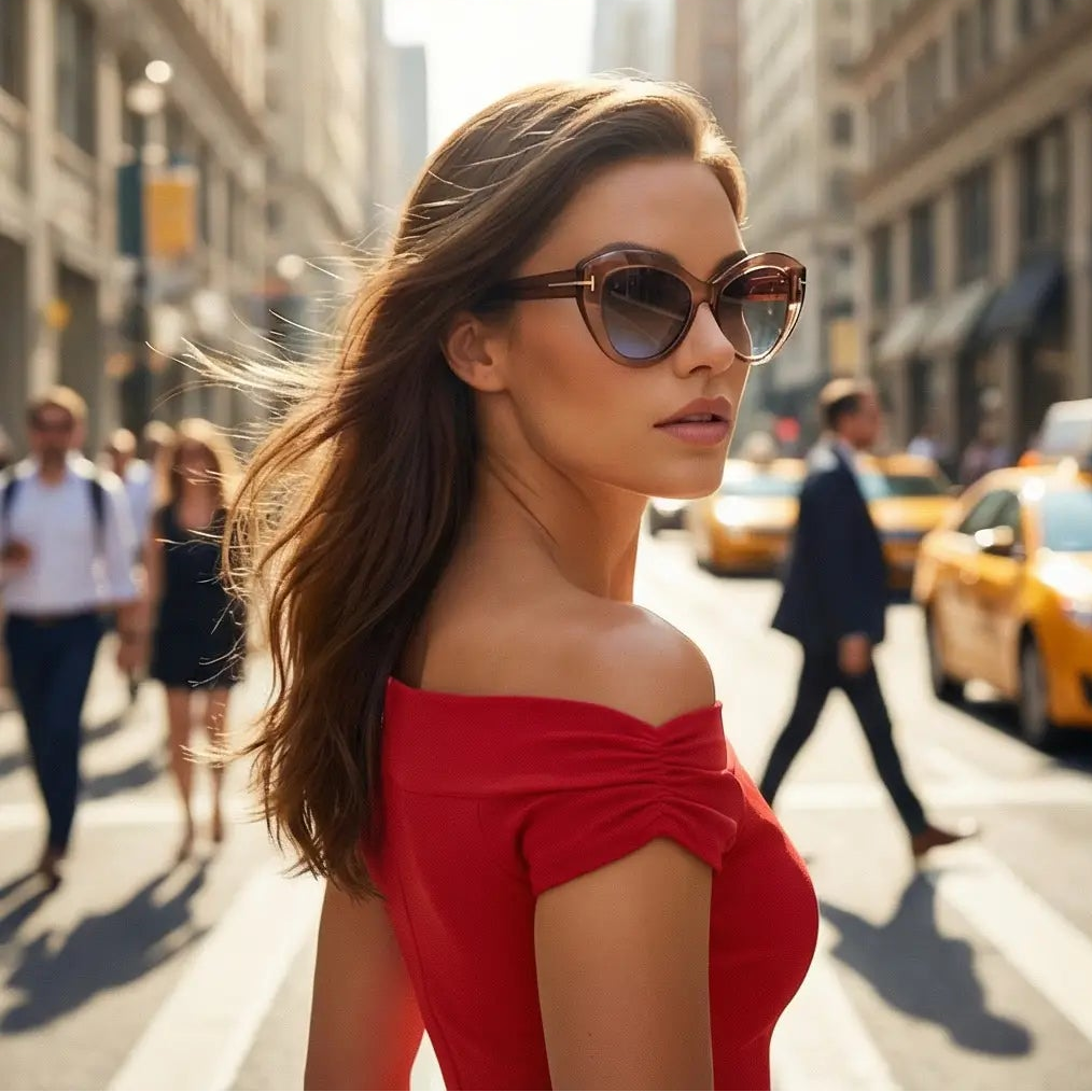 Tom Ford Sunglasses Tom Ford Sunglasses Women Brown Butterfly Mirrored FT1084 48F 52mm Blue Control Eyeglasses Eyewear designer