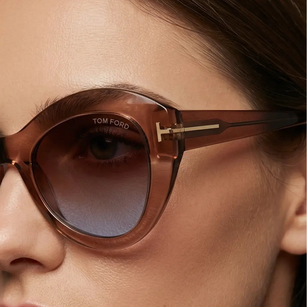 Tom Ford Sunglasses Tom Ford Sunglasses Women Brown Butterfly Mirrored FT1084 48F 52mm Blue Control Eyeglasses Eyewear designer