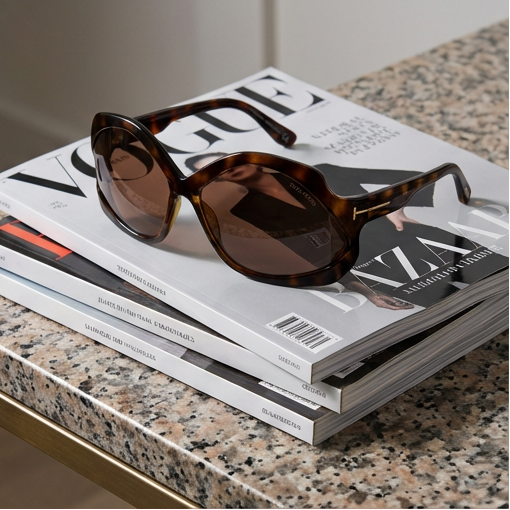 Tom Ford Sunglasses Tom Ford Sunglasses Women Brown Butterfly Oversized FT0903 52E 68mm Cheyenne Eyeglasses Eyewear designer