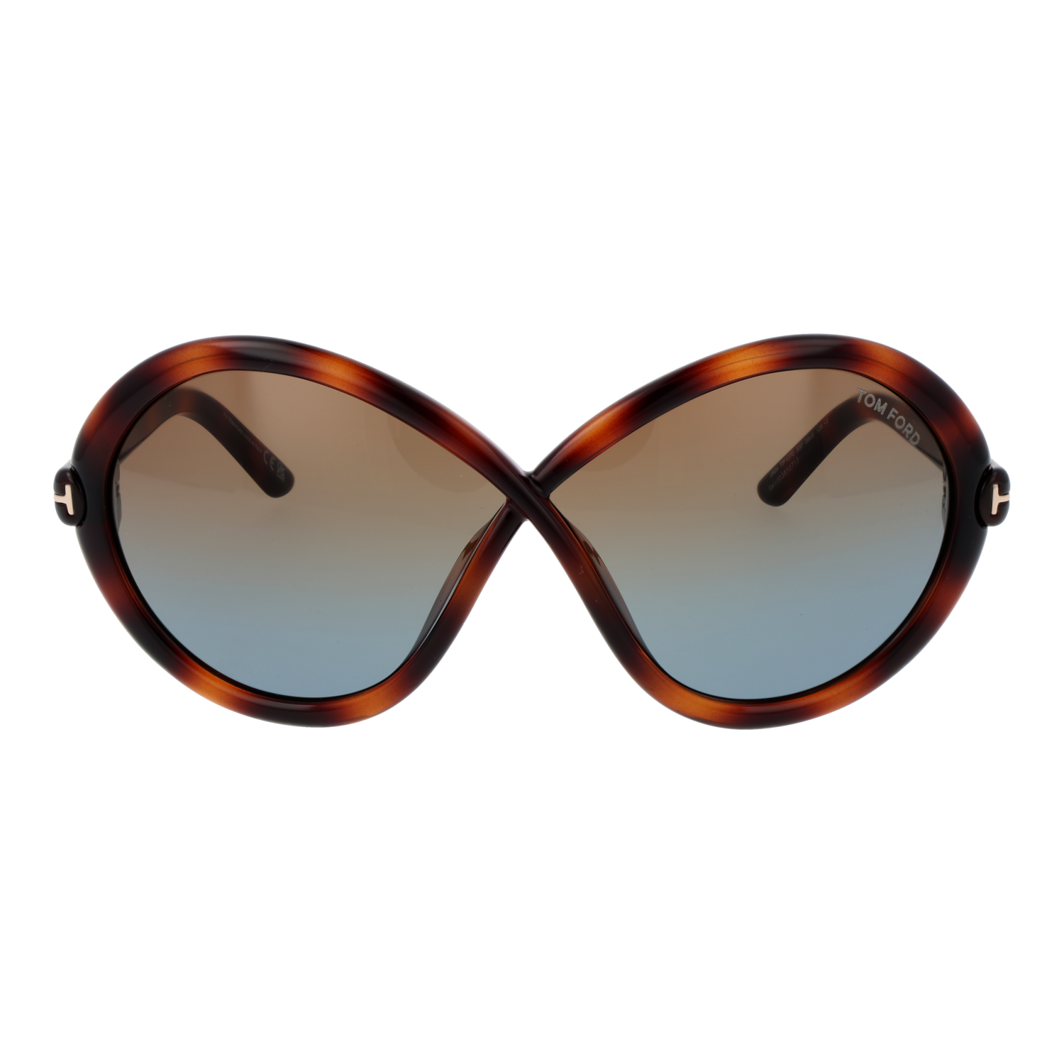Tom Ford Sunglasses Tom Ford Sunglasses Women Brown Oval Mirrored Gradient FT1070 53F 68mm Eyeglasses Eyewear designer