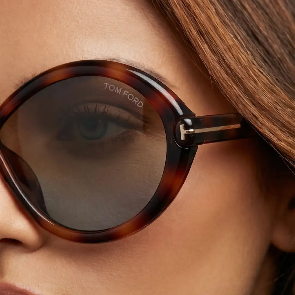 Tom Ford Sunglasses Tom Ford Sunglasses Women Brown Oval Mirrored Gradient FT1070 53F 68mm Eyeglasses Eyewear designer