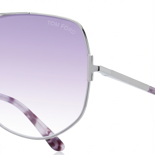 Tom Ford Sunglasses Tom Ford Sunglasses Women Pilot-Aviator Silver Purple Gradient FT0783 16Y 62mm Eyeglasses Eyewear designer