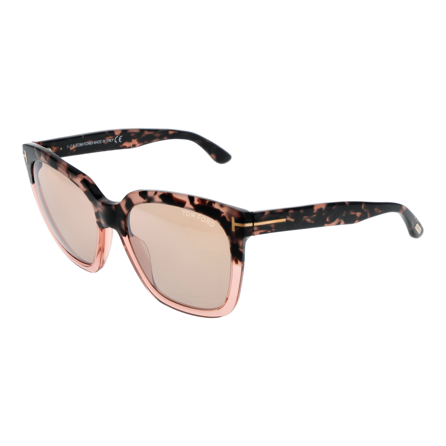 Tom Ford Sunglasses Tom Ford Sunglasses Women's Brown Rose Square Gradient AMARA FT0502 55G 55mm Eyeglasses Eyewear designer