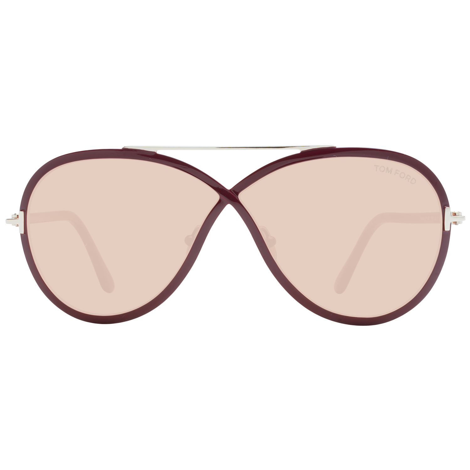 Tom Ford Sunglasses Tom Ford Sunglasses Women's Burgundy Metal Pilot-Aviator FT1007 69E 65mm Rickie Eyeglasses Eyewear designer