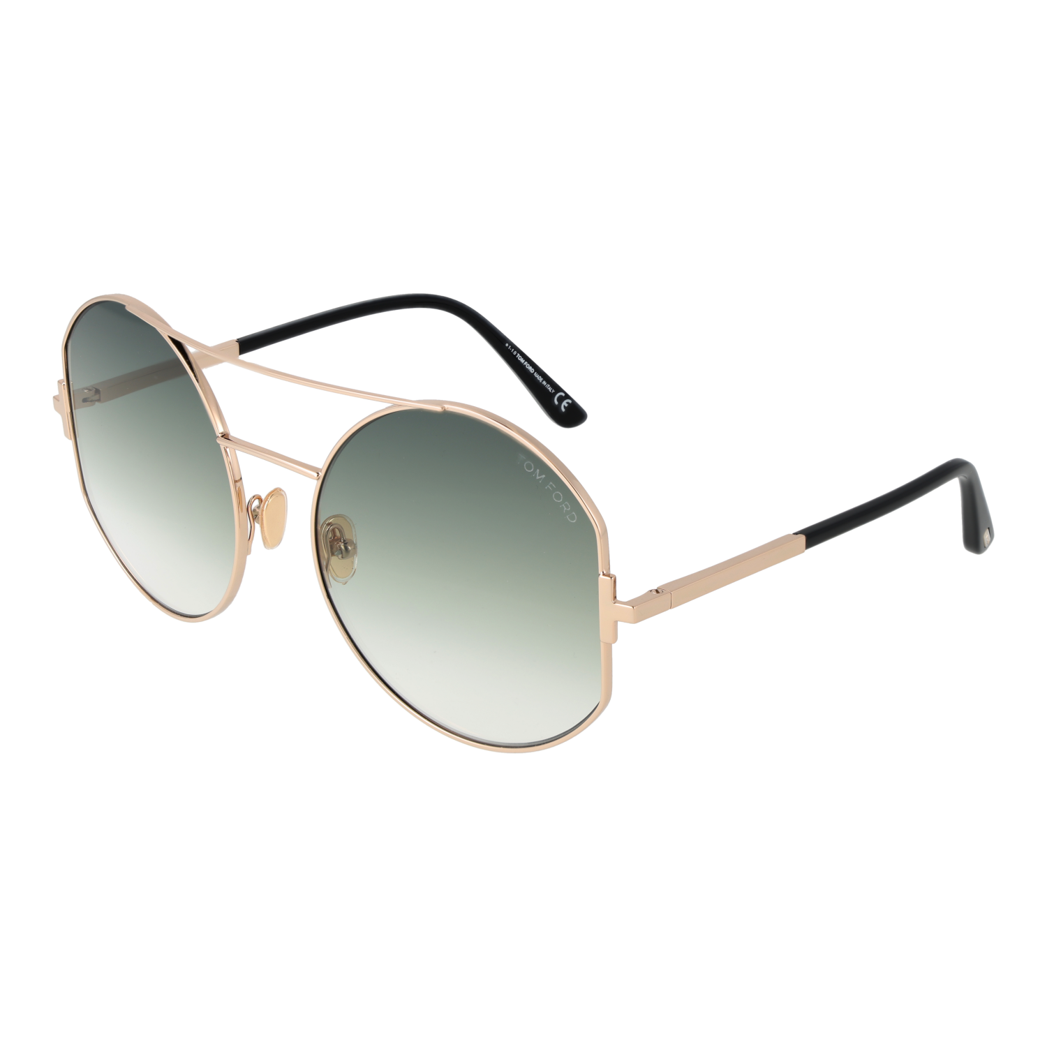 Tom Ford Sunglasses Tom Ford Sunglasses Women's Gold Metal Green Gradient Pilot-Aviator FT0782 28B 60mm Eyeglasses Eyewear designer