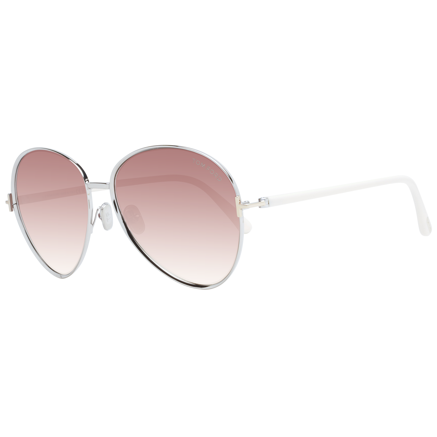 Tom Ford Sunglasses Tom Ford Sunglasses Women Silver Pilot-Aviator Brown Mirrored Gradient FT1028 16G 59mm Eyeglasses Eyewear designer