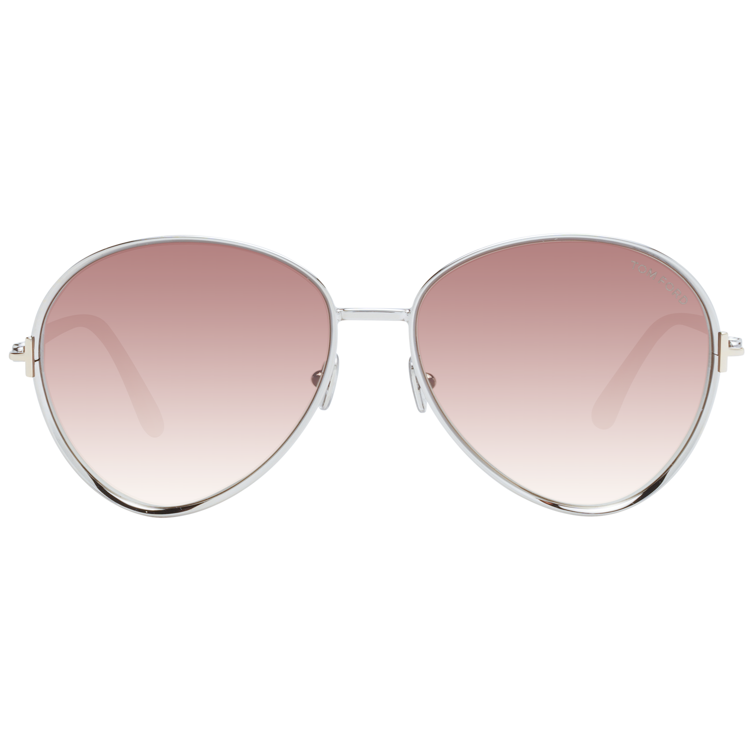 Tom Ford Sunglasses Tom Ford Sunglasses Women Silver Pilot-Aviator Brown Mirrored Gradient FT1028 16G 59mm Eyeglasses Eyewear designer