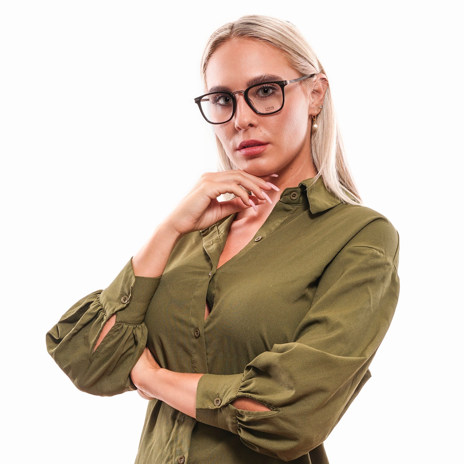 Lozza Frames Lozza Optical Frame VL4152 0BLK 50 Eyeglasses Eyewear UK USA Australia