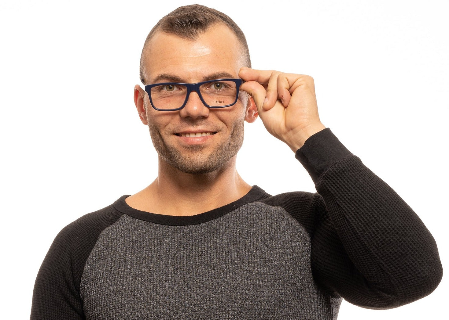 Tods Frames Tods Glasses Men's Blue Rectangle Frames TO5166 092 54mm Eyeglasses Eyewear UK USA Australia