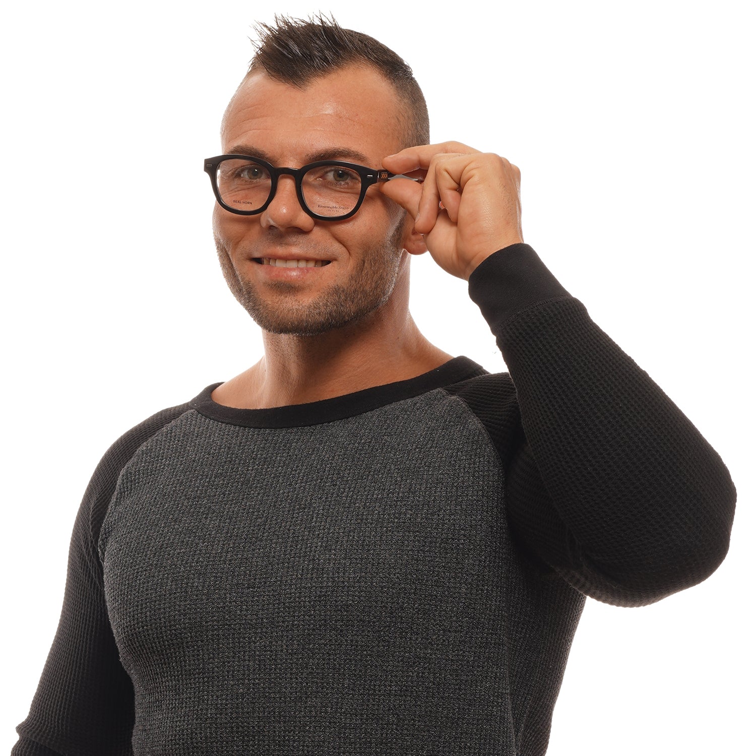 Zegna Couture Frames Zegna Couture Glasses Frames ZC5014 47 063 Horn Eyeglasses Eyewear UK USA Australia