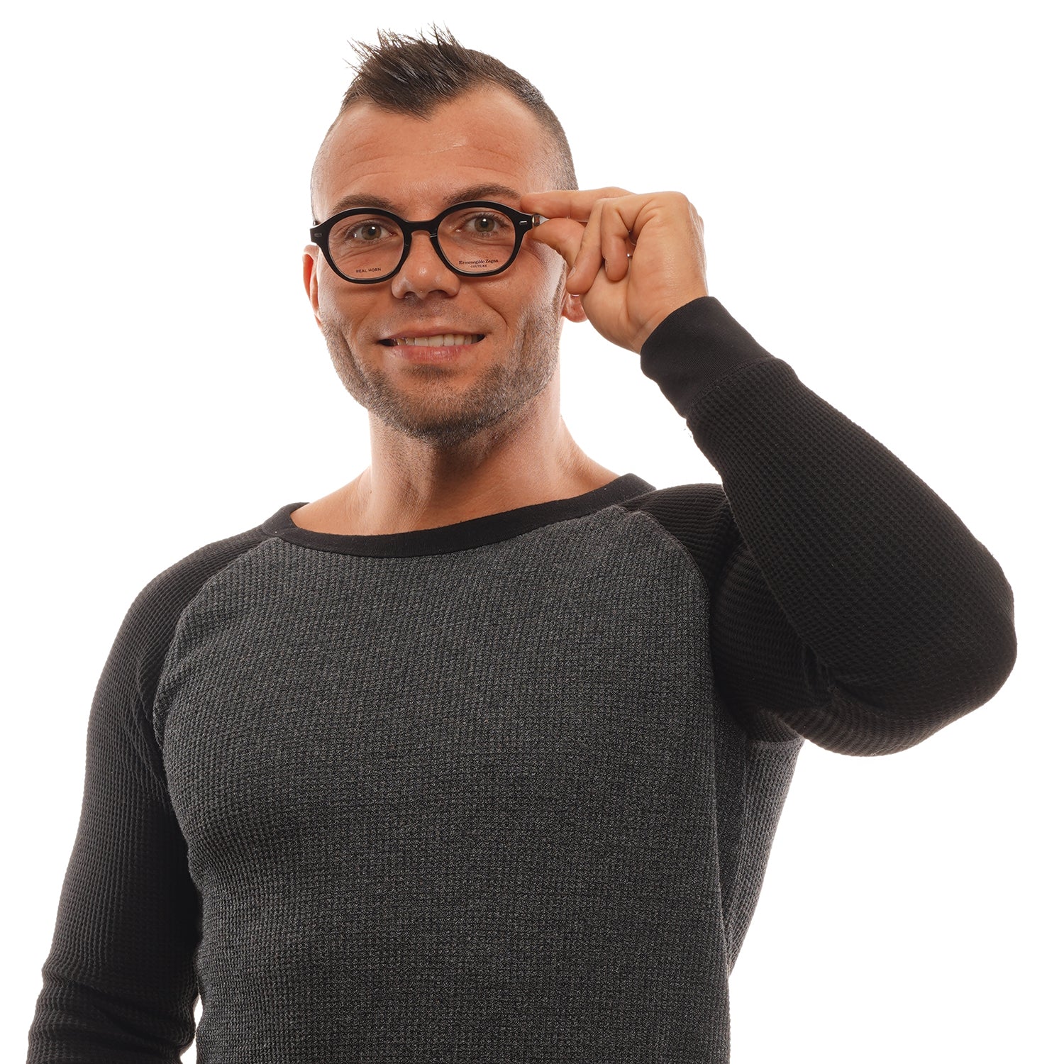 Zegna Couture Frames Zegna Couture Glasses Frames ZC5018 48 063 Horn Eyeglasses Eyewear UK USA Australia