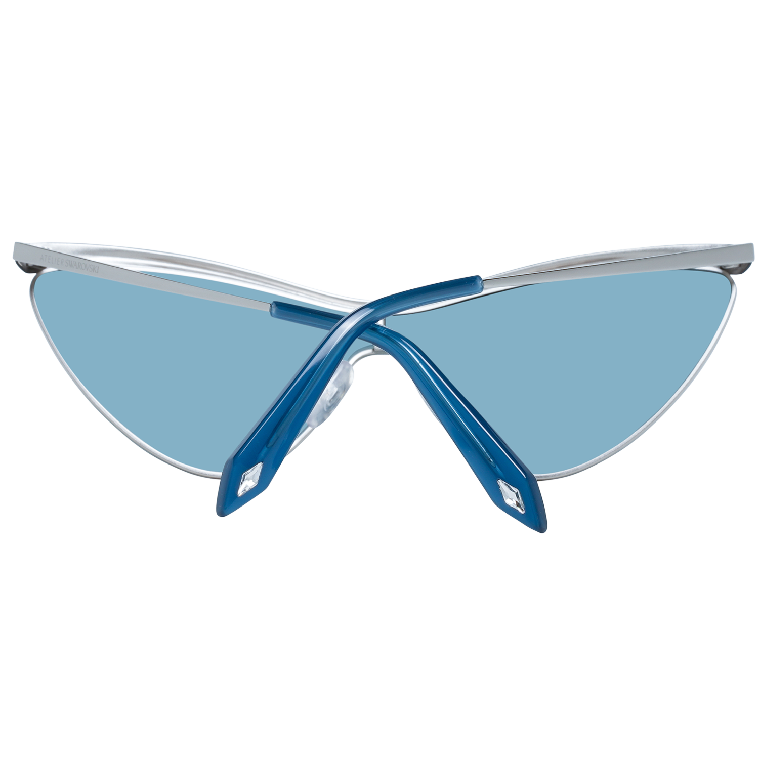 Atelier Swarovski Sunglasses Atelier Swarovski Sunglasses Women’s Silver Metal Cat-Eye Blue SK0239-P 00 16W Eyeglasses Eyewear designer