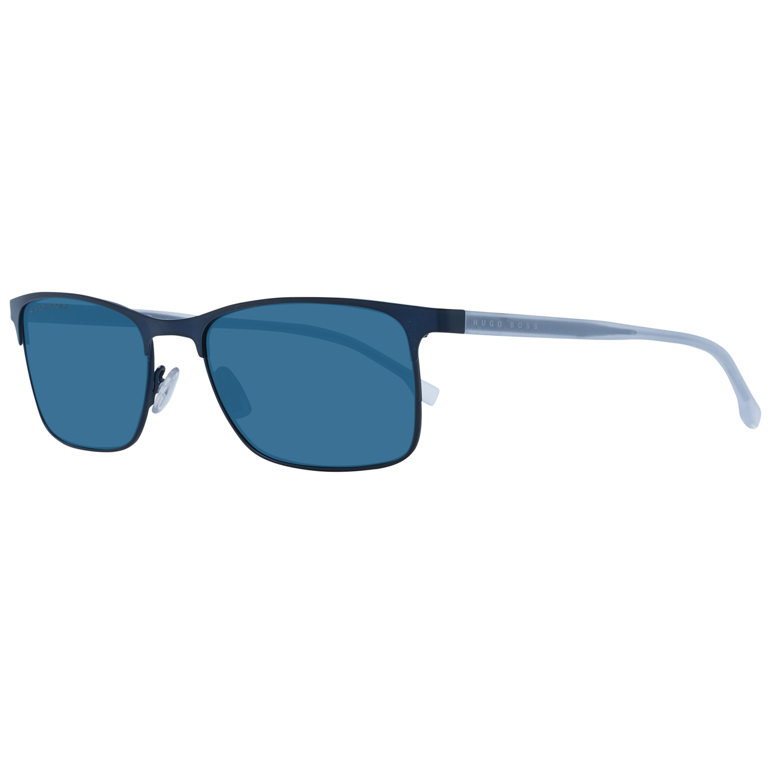 Hugo Boss Sunglasses Boss Sunglasses BOSS 0967/IT/S FLLKU 56mm - Blue Stainless Steel Rectangular Eyeglasses Eyewear UK USA Australia 