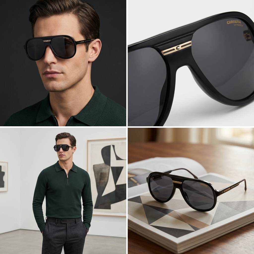 Carrera Sunglasses Carrera Sunglasses C SPORT 07/S I46IR Men Black Pilot-Aviator Full Rim Grey 59mm Eyeglasses Eyewear designer