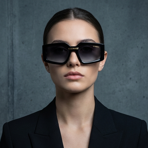 Carrera Sunglasses Carrera Sunglasses VICTORY C 12/S 2M2IR Women Black Rectangular Polyamide Grey 55mm Eyeglasses Eyewear designer