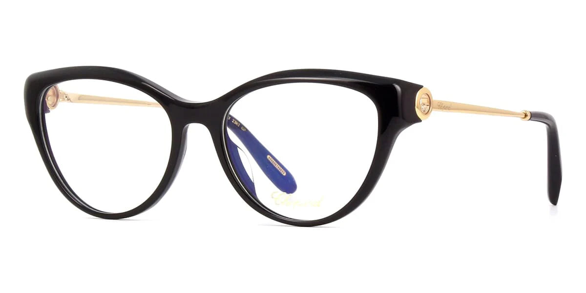 Chopard Eyeglasses Chopard Glasses Frames VCH323S 0700 53mm Women Glossy Black Butterfly Eyeglasses Eyewear UK USA Australia 