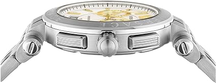 Versace Watches Versace Watch Men Silver | Gold Swiss Quartz Chronograph VE1D00919 Eyeglasses Eyewear UK USA Australia 