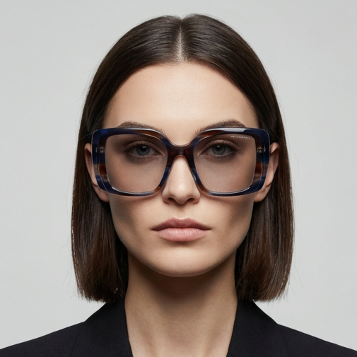 Dita Sunglasses Dita Sunglasses Blue Brown Tortoiseshell Rectangular Full Rim Women DTS716-A-02 ADABRAH53mm Eyeglasses Eyewear designer