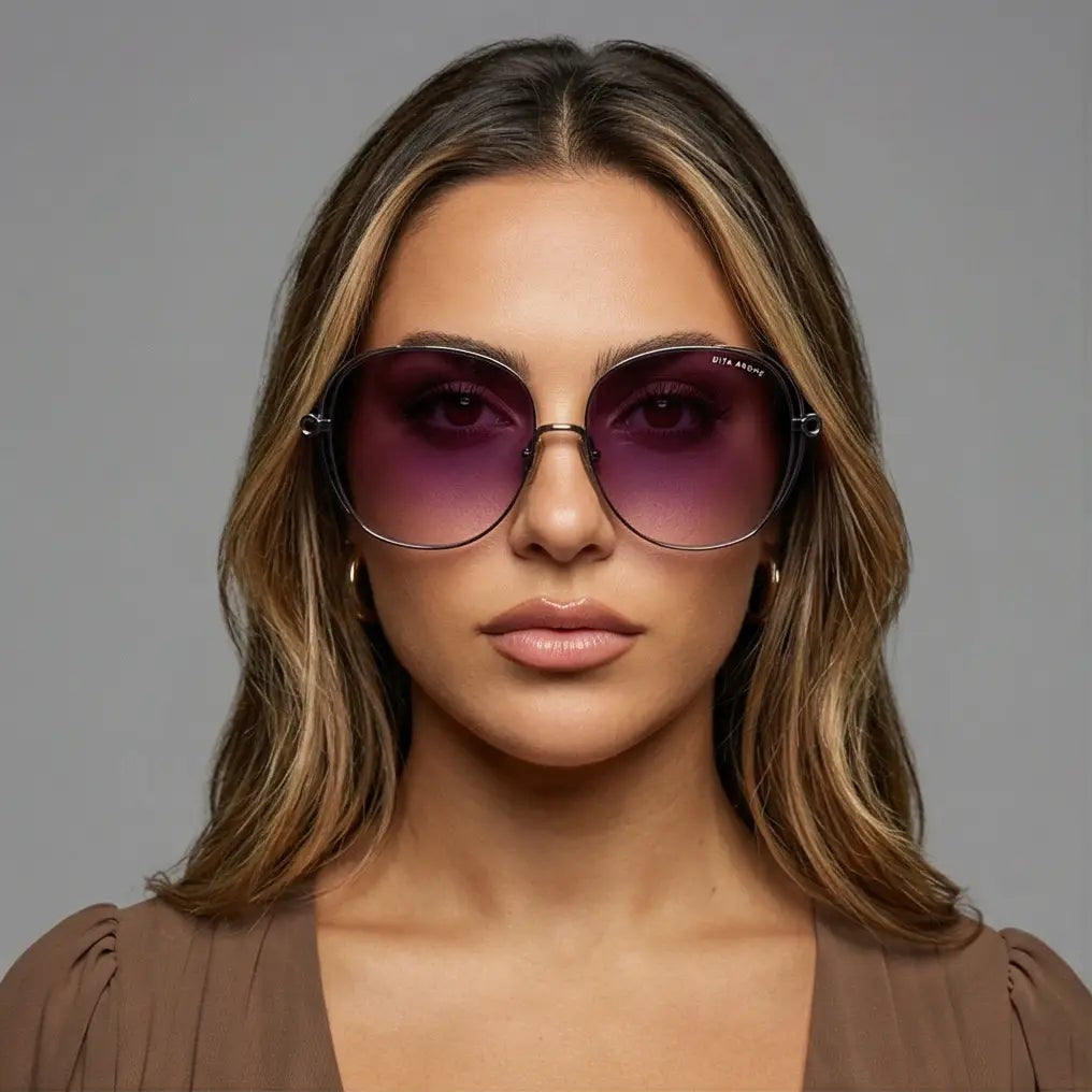 Dita Sunglasses Dita Sunglasses DTS156-A-02 AROHZ Chrome Lavender Round Titanium 62mm Eyeglasses Eyewear designer