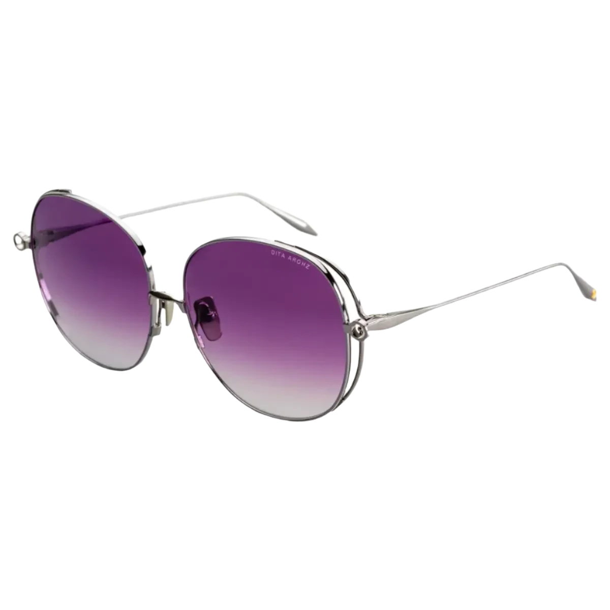 Dita Sunglasses Dita Sunglasses DTS156-A-02 AROHZ - Chrome/Lavender Titanium Round Eyeglasses Eyewear UK USA Australia 