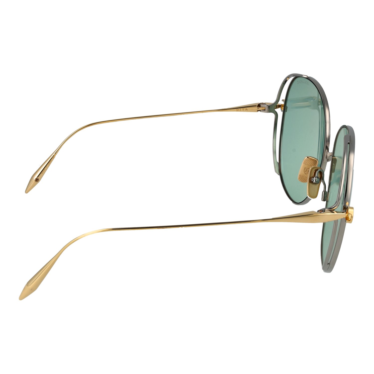 Dita Sunglasses Dita Sunglasses DTS156-A-03 AROHZ Silver Gold Round Green 62mm Eyeglasses Eyewear designer