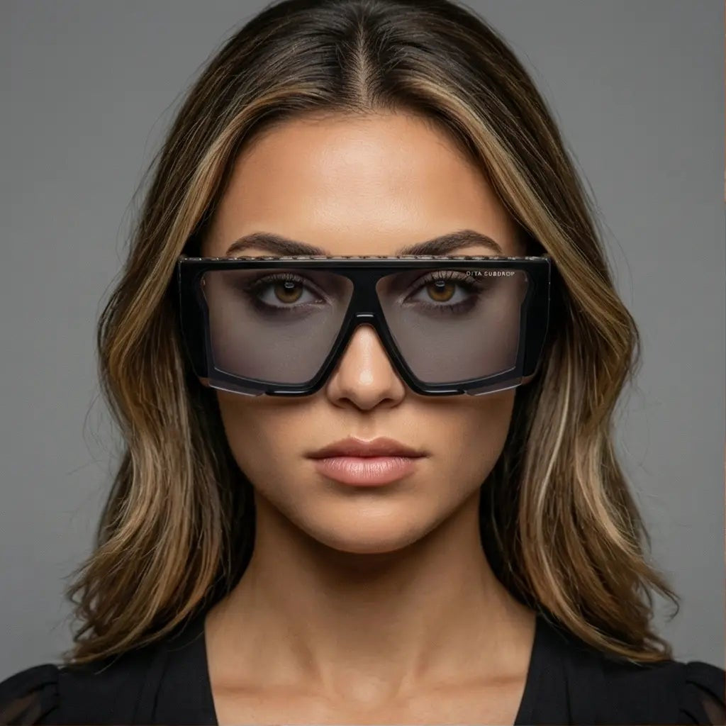 Dita Sunglasses Dita Sunglasses DTS429-A-02 Subdrop Black Mono Lens Shield 137mm Eyeglasses Eyewear designer