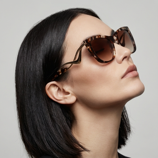 Dita Sunglasses Dita Sunglasses DTS438-A-03 Icelus Beige Cat Eye Full Rim Women 55mm Eyeglasses Eyewear designer