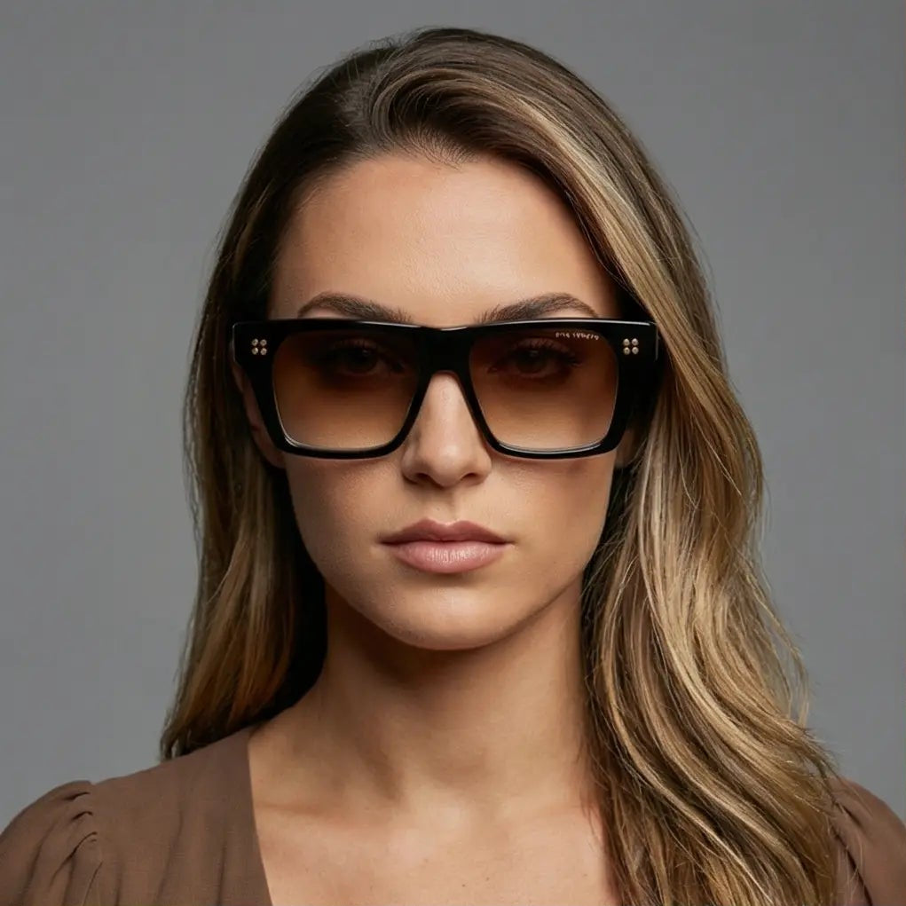 Dita Sunglasses DITA Sunglasses DTS720-A-01 Venzyn Black Square Mirrored Gradient Unisex 56mm Eyeglasses Eyewear designer