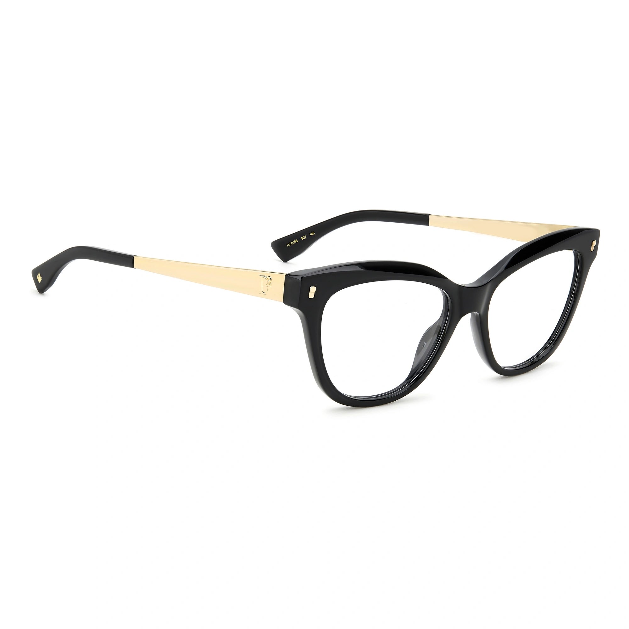 Dsquared2 Eyeglasses Dsquared2 Glasses Frames D2 0095 807 52mm Women Black Cat Eye Eyeglasses Eyewear UK USA Australia 