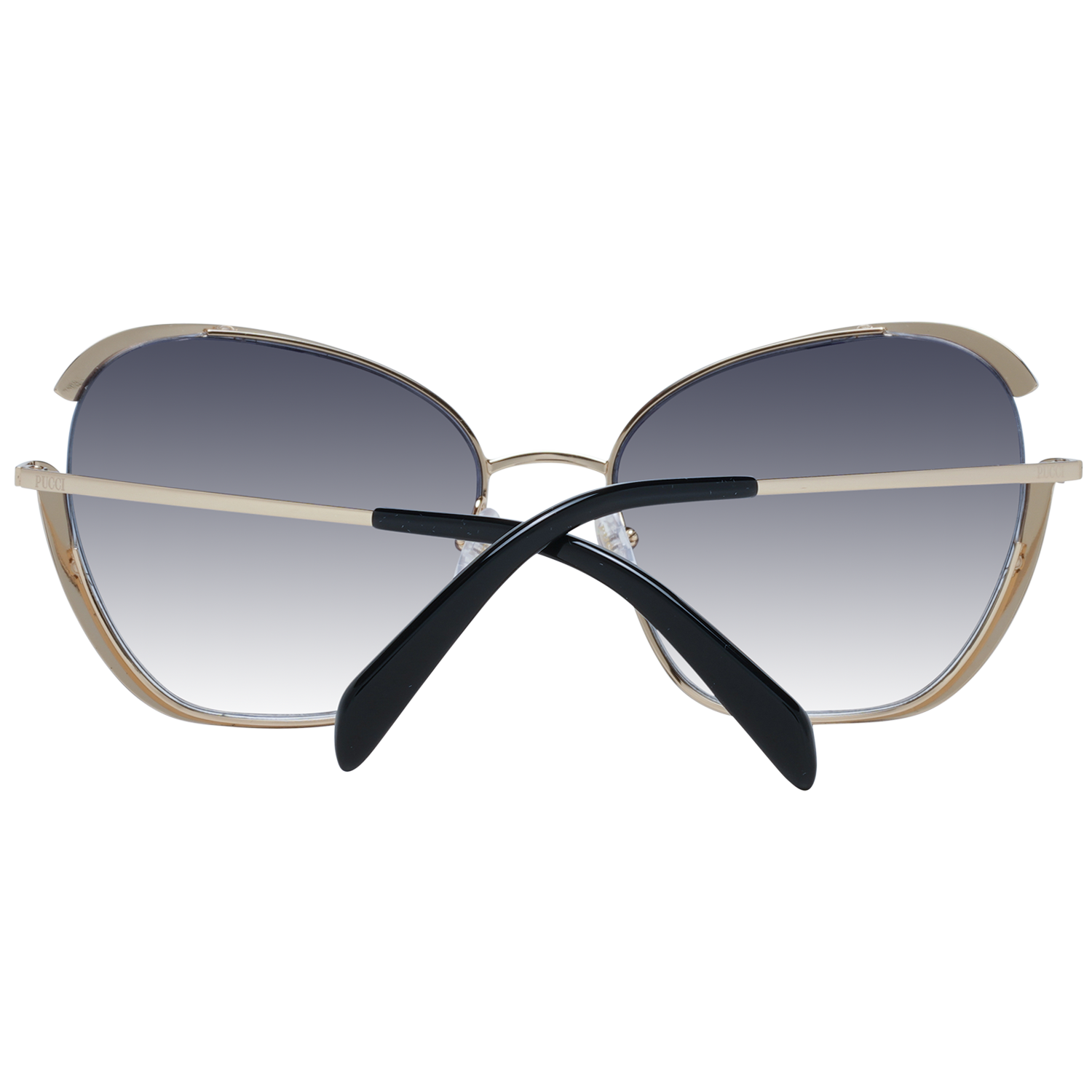 Emilio Pucci Sunglasses Emilio Pucci Sunglasses EP0131 28B 58mm - Women Gold/Grey Gradient Butterfly Full-Rim Eyeglasses Eyewear UK USA Australia 