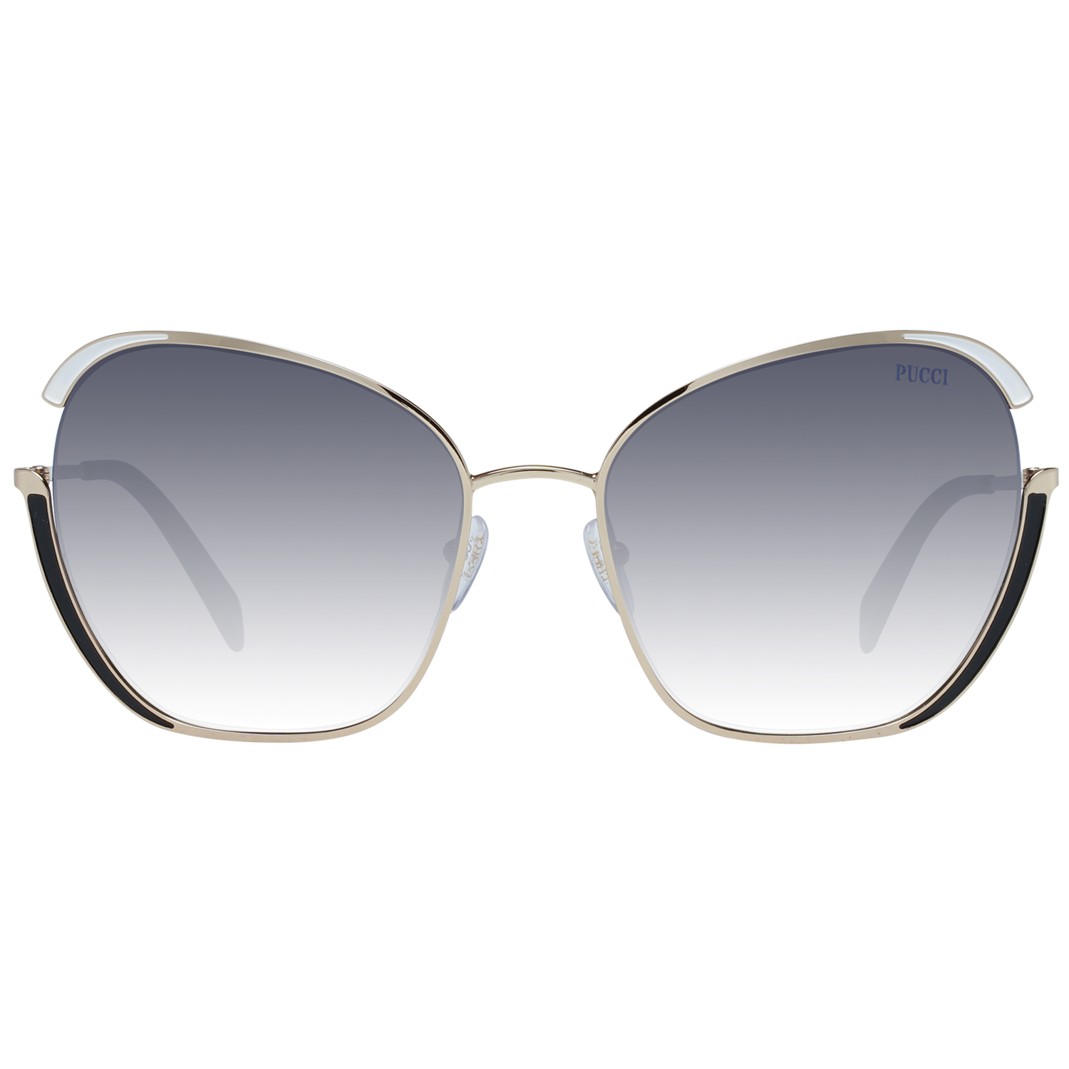 Emilio Pucci Sunglasses Emilio Pucci Sunglasses EP0131 28B 58mm - Women Gold/Grey Gradient Butterfly Full-Rim Eyeglasses Eyewear UK USA Australia 