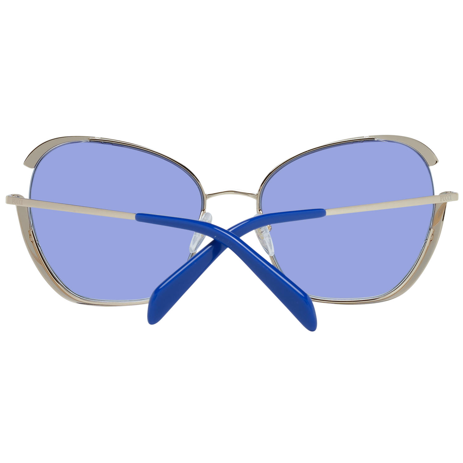 Emilio Pucci Sunglasses Emilio Pucci Sunglasses EP0131 28W 58mm - Women Gold/Blue Gradient Butterfly Full-Rim Eyeglasses Eyewear UK USA Australia 