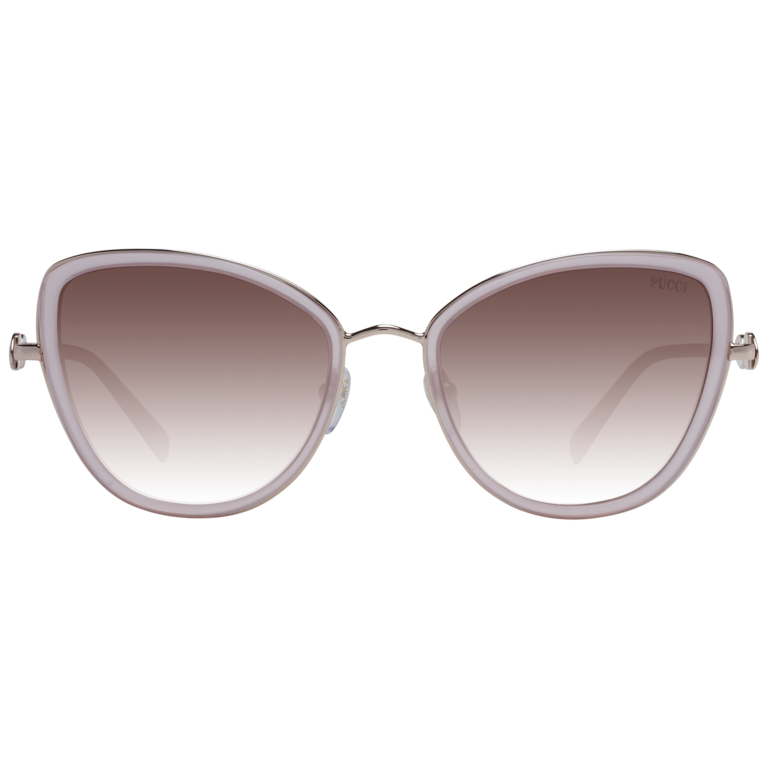 Emilio Pucci Sunglasses Emilio Pucci Sunglasses EP0184 74F 57mm - Women Rose/Brown Gradient Butterfly Full-Rim Eyeglasses Eyewear UK USA Australia 