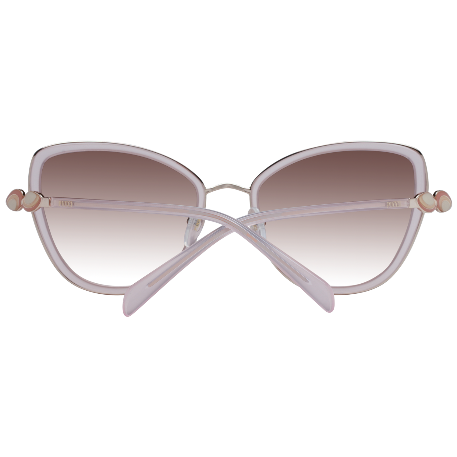 Emilio Pucci Sunglasses Emilio Pucci Sunglasses EP0184 74F 57mm - Women Rose/Brown Gradient Butterfly Full-Rim Eyeglasses Eyewear UK USA Australia 