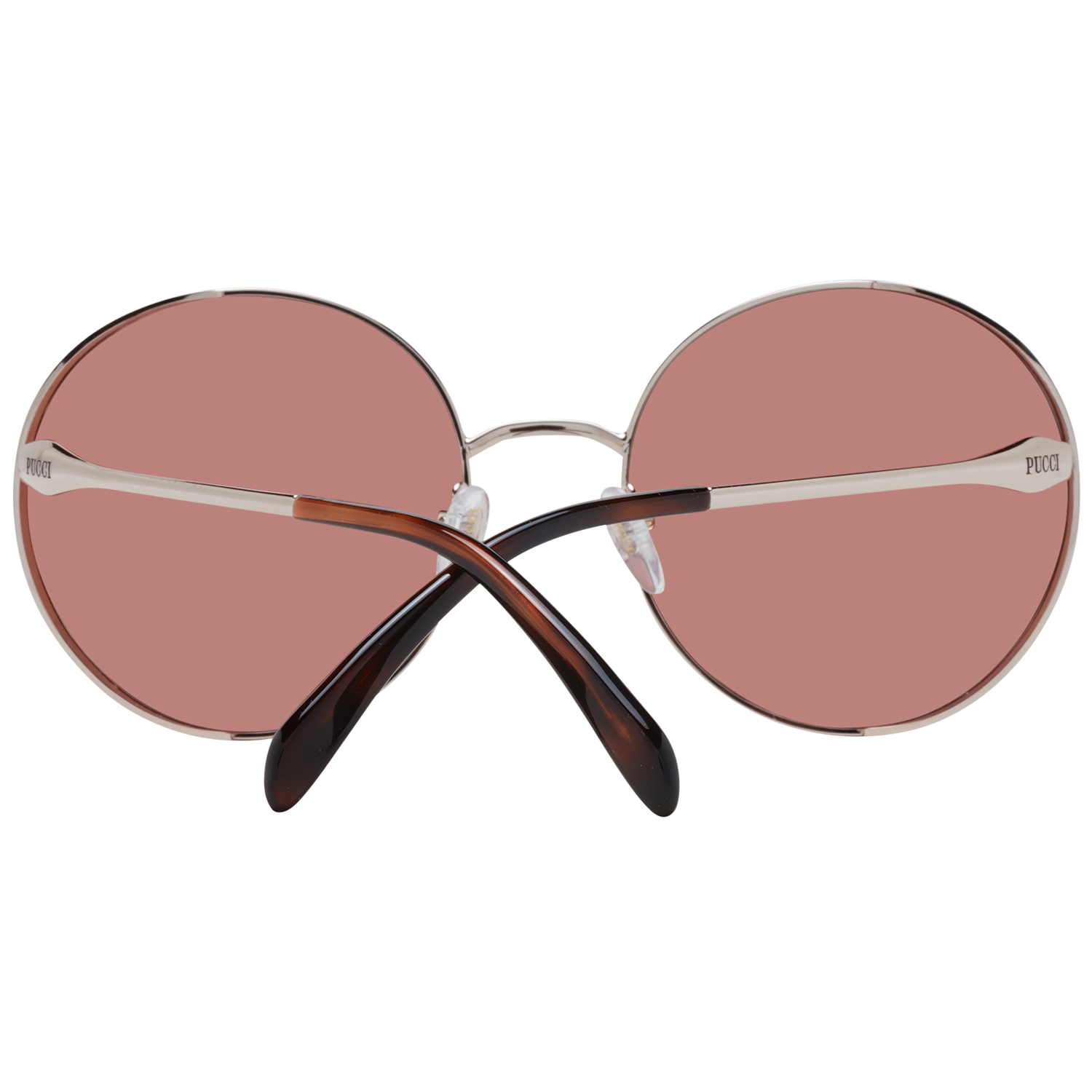 Emilio Pucci Sunglasses Emilio Pucci Sunglasses EP0187 28S 56mm - Women Rose Gold/Burgundy Round Full-Rim Eyeglasses Eyewear UK USA Australia 