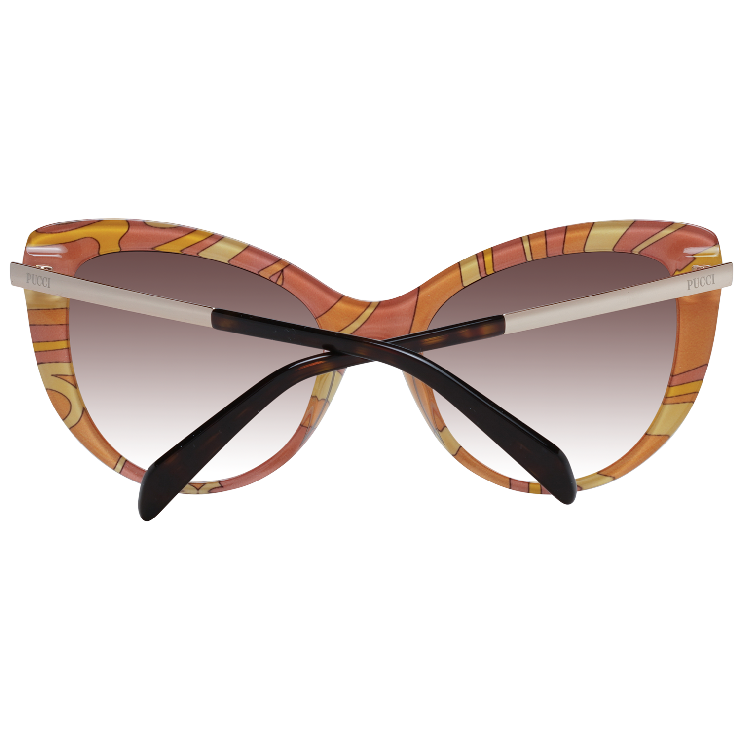 Emilio Pucci Sunglasses Emilio Pucci Sunglasses EP0191 52F 56mm - Women Brown/Brown Gradient Butterfly Full-Rim Eyeglasses Eyewear UK USA Australia 