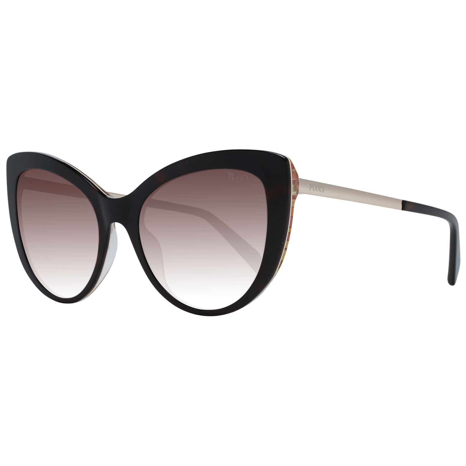 Emilio Pucci Sunglasses Emilio Pucci Sunglasses EP0191 52F 56mm - Women Brown/Brown Gradient Butterfly Full-Rim Eyeglasses Eyewear UK USA Australia 