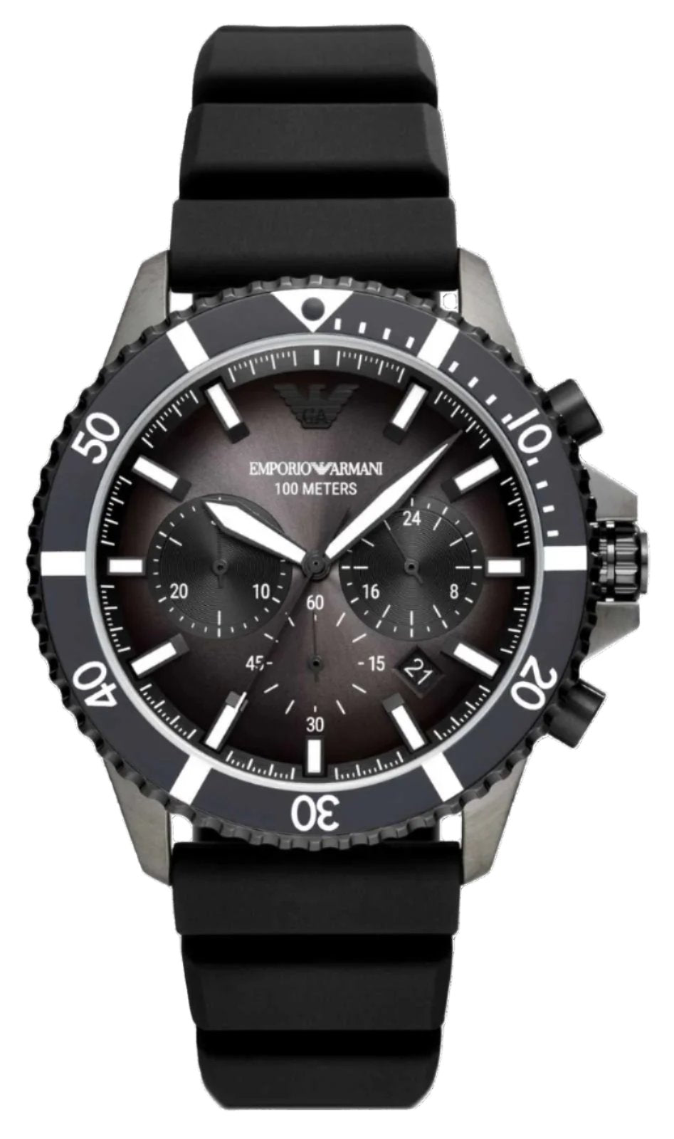 Emporio Armani Watches Emporio Armani Men Grey Black Silicone Watch AR11515 Eyeglasses Eyewear UK USA Australia 