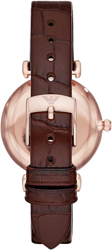 Emporio Armani Watches Emporio Armani Women Two Hand Brown Leather Watch AR11269 Eyeglasses Eyewear UK USA Australia 